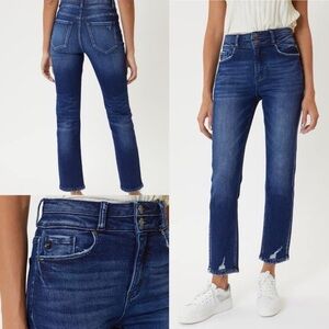 KanCan Women's Straight Leg Jeans - Dark Blue